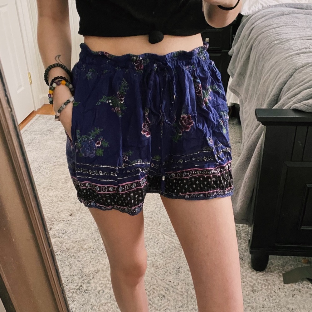 Angie Flowy Boho Drawstring Shorts